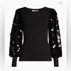 ! MILLY
Pailette Sequin Sleeve Sweater NWT